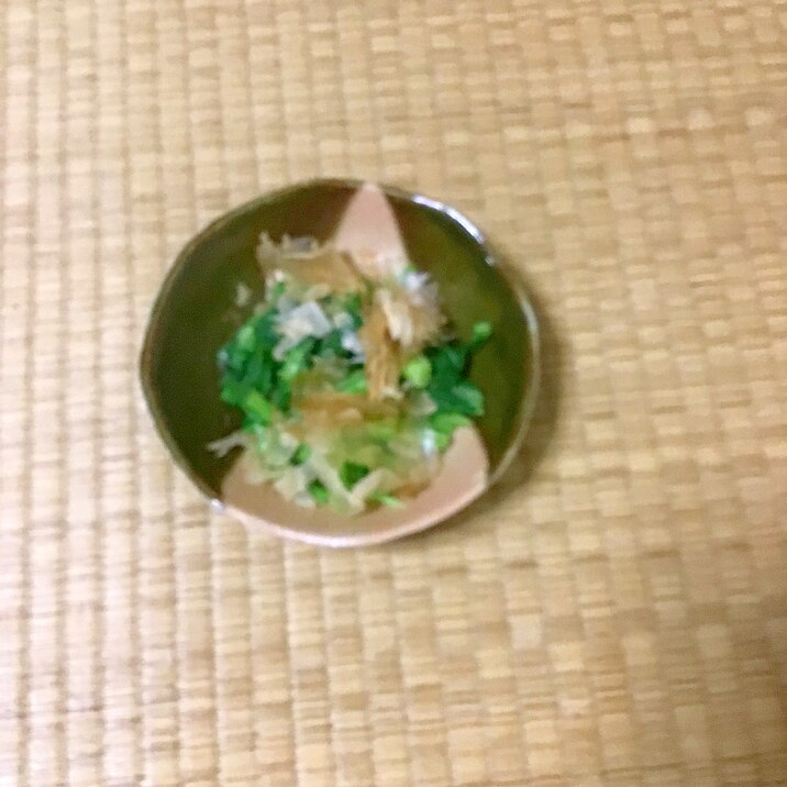 かき菜のマグロ節おひたし。